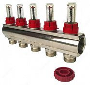 Colector alamă 4 debitmetru,FM 1",24x19 THS 7592 