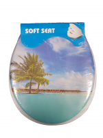 Сидение унитаза мягкое (рисунок пальма)