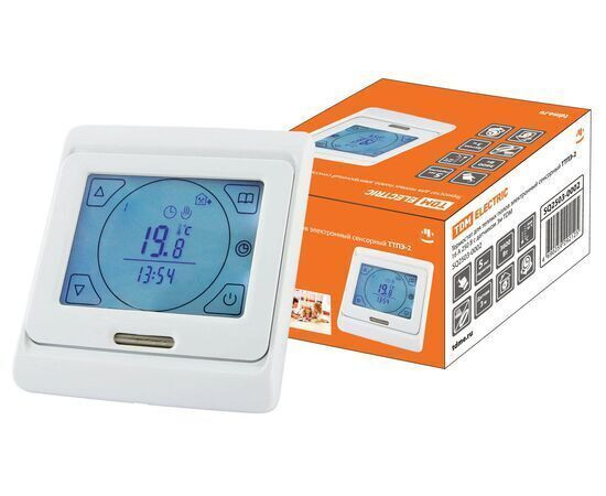 Termostat p/u incalzire prin pardoseala electronic touch TTPE-2 16A 250V cu senzor 3m TDM