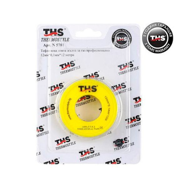 Лента тефлоновая 12mm x 0,1mm x12m THS 5781