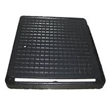 Capac canalizare patrat negru 400x400 1t