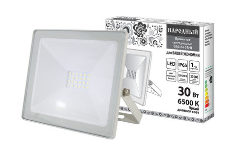 Projector LED 30W*СДО-04-030Н-Д, 6500K IP белый(датч.движ.)