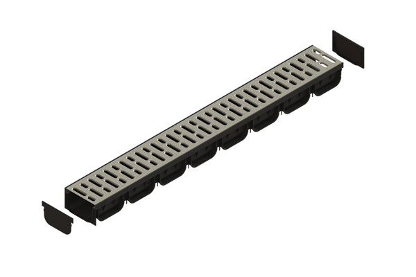 0881011 Complect Rigola Spark PP DN100 1000x130x70 cu gratar OT ZN A15