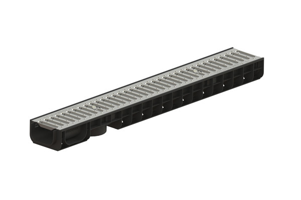 KIT 004 CPE Rigola PP DN100 H120 cu gratar OZ A15 pt zone pietonale